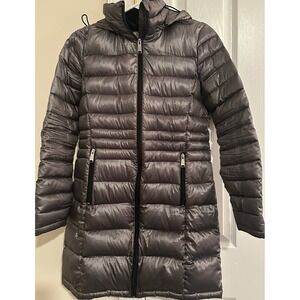 Andrew Marc XS Gray Packable Lightweight‎ Premium Down Hooded Puffer Coat